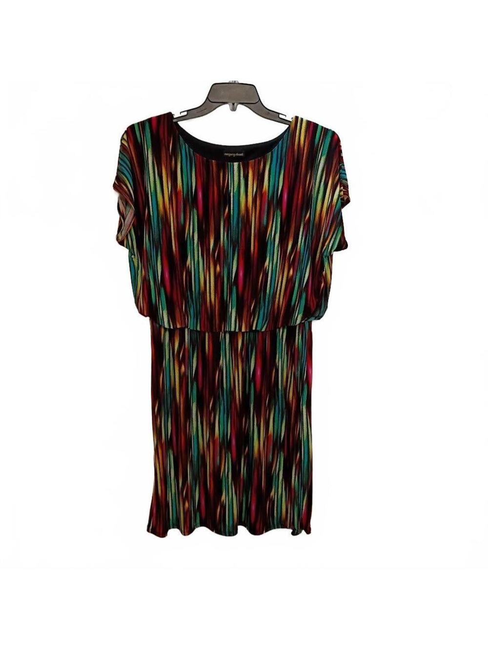 Intriguing Threads Multicolor Patterned Dress Size XL